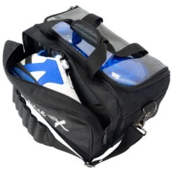 KR Strikeforce Fast Double Tote With Shoe Pouch Black -Bowling Shop 00fdbac3 79b0 4313 b197 48c796a8b187