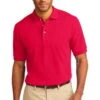Port Authority Mens Pique Knit Sport Red
