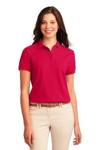Port Authority Womens Silk Touch Polo Shirt Red 1 Port Authority Womens Silk Touch Polo Shirt Red