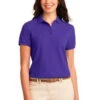 Port Authority Womens Silk Touch Polo Shirt Purple