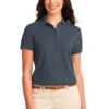 Port Authority Womens Silk Touch Polo Shirt Steel Grey