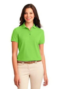 Port Authority Womens Silk Touch Polo Shirt Lime