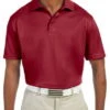 Harriton Mens 4 Oz Polytech Polo Maroon