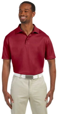 Harriton Mens 4 Oz Polytech Polo Maroon