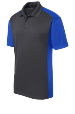 Sport-Tek Mens Colorblock Micropique Sport-Wick Polo Grey/Royal -Bowling Shop 3c0ab244 4cde 4908 867d a6844989c5f8