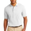 Port Authority Mens Pique Knit Sport White