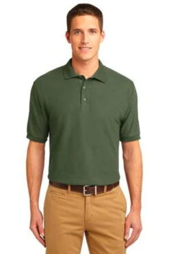 Port Authority Mens Silk Touch Polo Shirt Clover Green