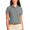 Port Authority Womens Silk Touch Polo Shirt Cool Grey
