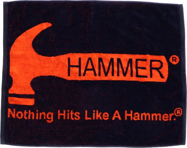 Hammer Loomed Towel Black/Orange 1 Hammer Loomed Towel Black/Orange