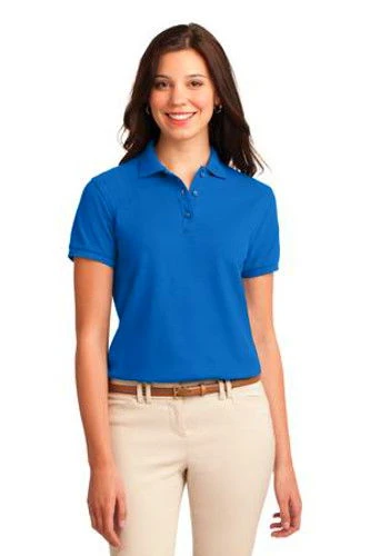 Port Authority Womens Silk Touch Polo Shirt Strong Blue 1 Port Authority Womens Silk Touch Polo Shirt Strong Blue
