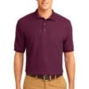 Port Authority Mens Silk Touch Polo Shirt Maroon