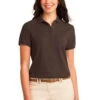 Port Authority Womens Silk Touch Polo Shirt Coffee Bean