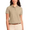 Port Authority Womens Silk Touch Polo Shirt Stone