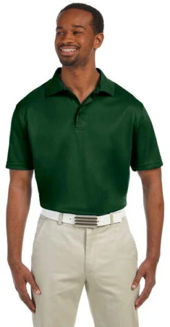 Harriton Mens 4 Oz Polytech Polo Green