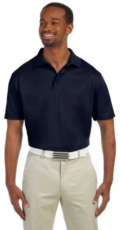 Harriton Mens 4 Oz Polytech Polo Navy