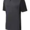 Sport-Tek Mens Colorblock Micropique Sport-Wick Polo Grey/Black