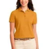 Port Authority Womens Silk Touch Polo Shirt Gold