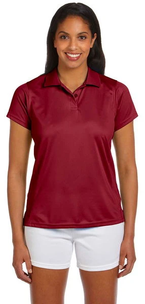 Harriton Womens 4 Oz Polytech Polo Maroon 1 Harriton Womens 4 Oz Polytech Polo Maroon