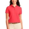 Port Authority Womens Silk Touch Polo Shirt Hibiscus
