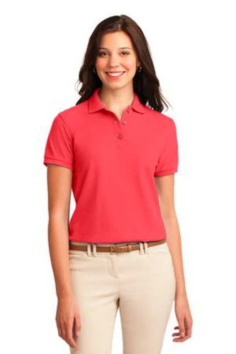 Port Authority Womens Silk Touch Polo Shirt Hibiscus 1 Port Authority Womens Silk Touch Polo Shirt Hibiscus
