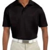 Harriton Mens 4 Oz Polytech Polo Black