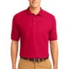 Port Authority Mens Silk Touch Polo Shirt Red