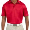 Harriton Mens 4 Oz Polytech Polo Red